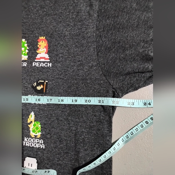 Super Mario Brothers Mens T-Shirt Classic Pixel 8 Bit Named Characters Size XL - Picture 8 of 10